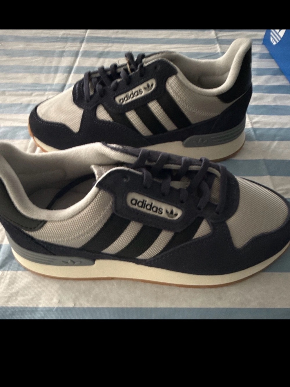 Adidas Originals Treziod 2 Grey Core Black Trace Blue US Men 5 / Women 6